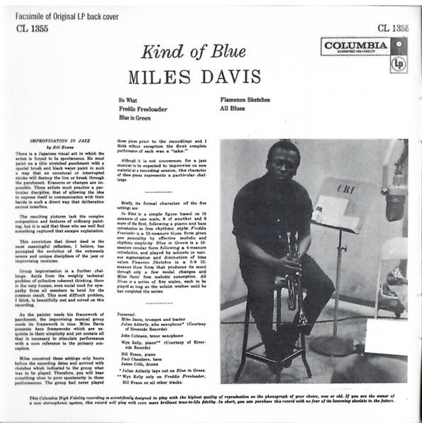 Miles Davis : Kind Of Blue (CD, Album, Club, RE)