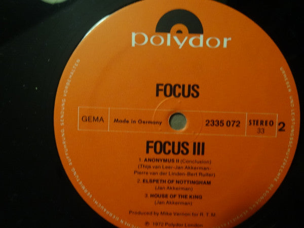 Focus (2) : Focus III (2xLP)