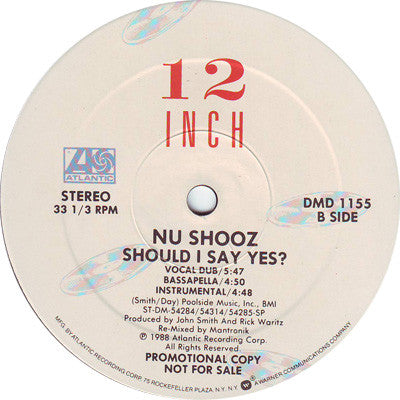 Nu Shooz : Should I Say Yes? (12", Promo)