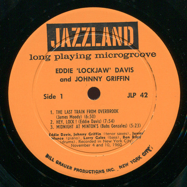 Eddie 'Lockjaw' Davis & Johnny Griffin Quintet* : Griff & Lock (LP, Album, Mono, Ora)