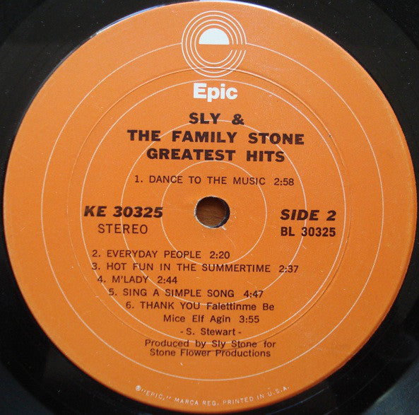 Sly & The Family Stone : Greatest Hits (LP, Comp, RE, Gat)