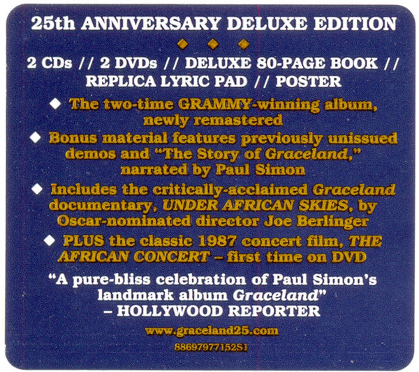 Paul Simon : Graceland (CD, Album, RE, RM + CD, Comp, RM + 2xDVD, NTSC + B)