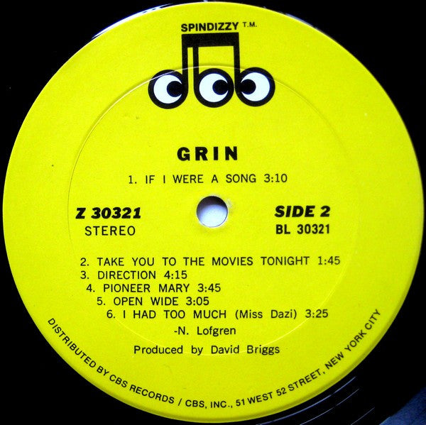 Grin : Grin (LP, Album, San)