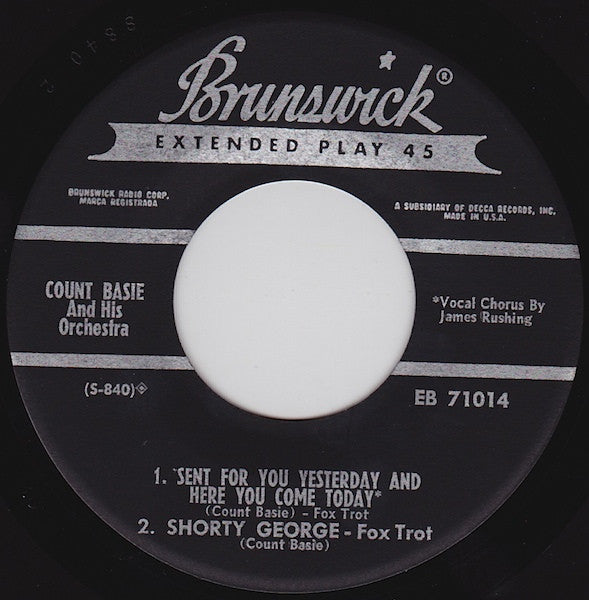 Count Basie Orchestra : Basie's Best (7", EP)