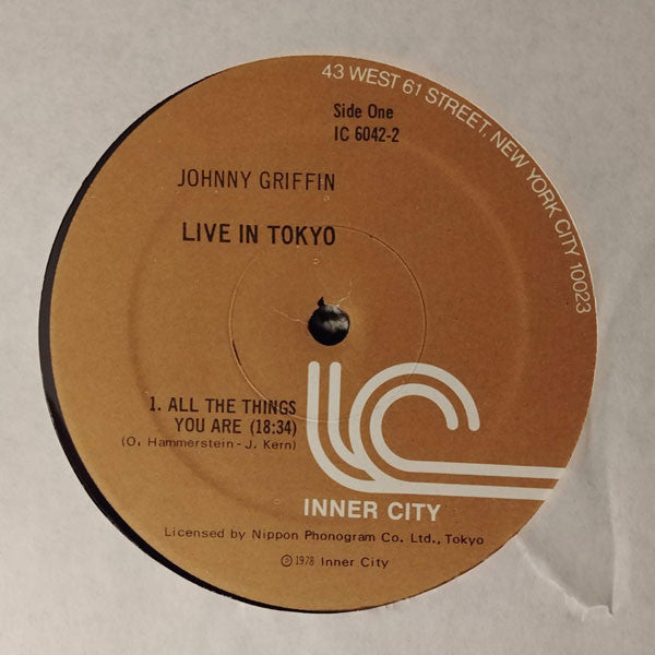 Johnny Griffin : Live In Tokyo (2xLP, Album)