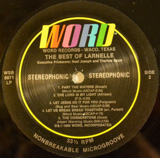 Larnelle Harris : The Best Of Larnelle (LP, Album, Comp)