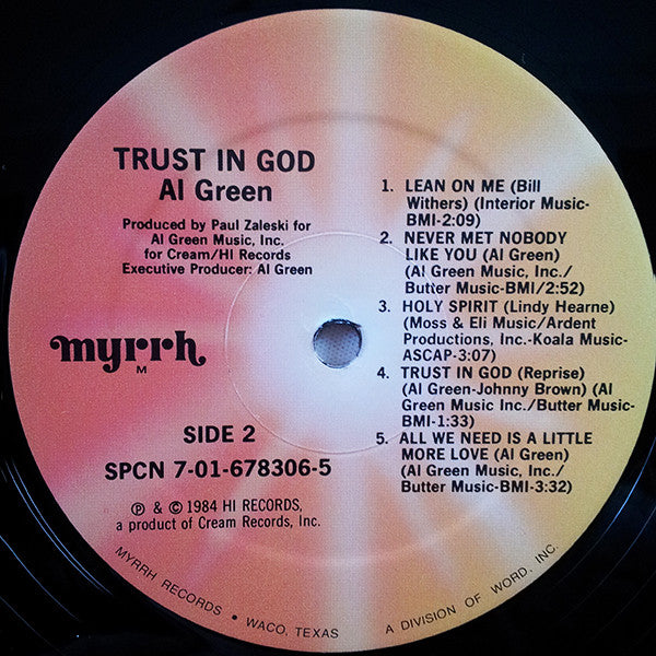 Al Green : Trust In God (LP, Album)