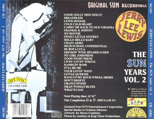 Jerry Lee Lewis : The Sun Years Vol. 2 (CD, Comp)