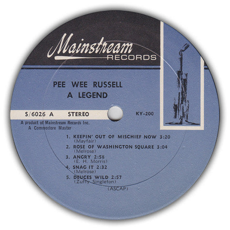 Pee Wee Russell : A Legend (LP, Album)