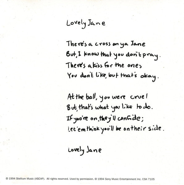 Dag : Lovely Jane (CD, Single, Promo)