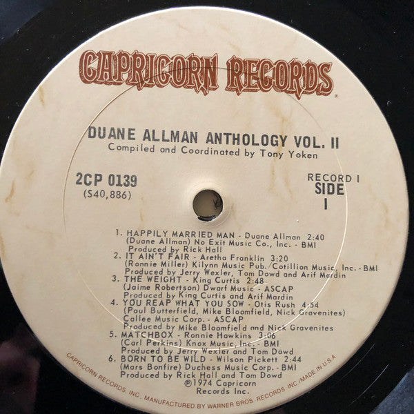 Duane Allman : An Anthology Vol. II (2xLP, Album, Comp, RP, Gat)