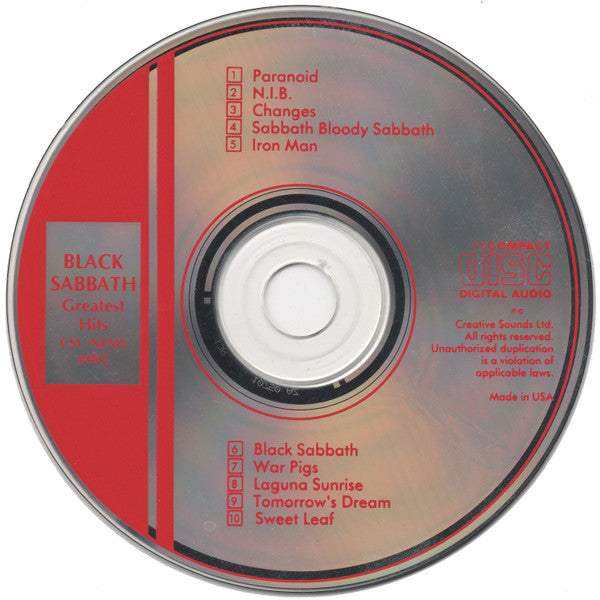 Black Sabbath : Greatest Hits (CD, Comp, RE)