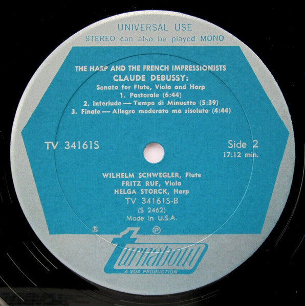 Maurice Ravel / Albert Roussel / Claude Debussy - Helga Storck : The Harp And The French Impressionists (LP, Album)