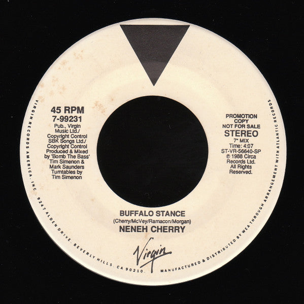 Neneh Cherry : Buffalo Stance (7", Single, Promo)