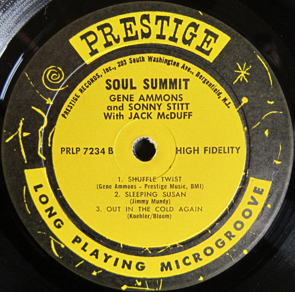 Gene Ammons & Sonny Stitt With Brother Jack McDuff : Soul Summit (LP, Album, Mono)