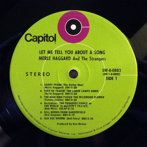 Merle Haggard And The Strangers (5) : Let Me Tell You About A Song (LP, Album, Club, Cap)