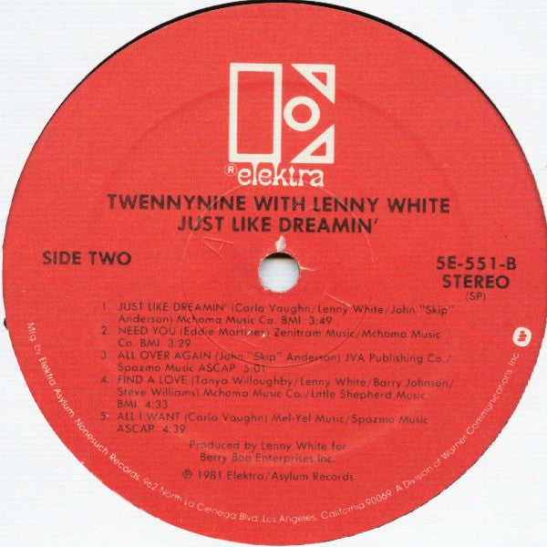 Twennynine With Lenny White : Just Like Dreamin' (LP, Album, Spe)