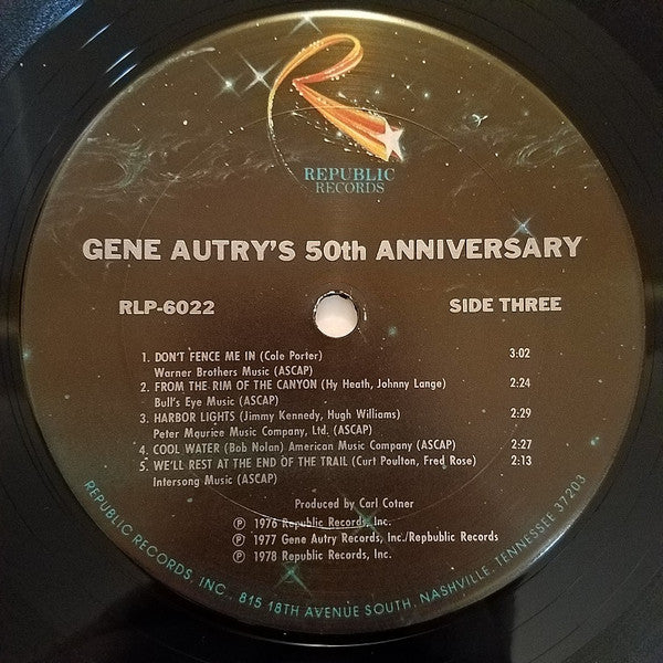 Gene Autry : Gene Autry 50th Anniversary (2xLP, Comp, Gat)