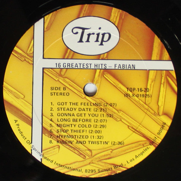 Fabian (6) : 16 Greatest Hits (LP, Comp)