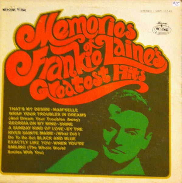 Frankie Laine : Memories Of Frankie Laine's Greatest Hits (LP, Comp)