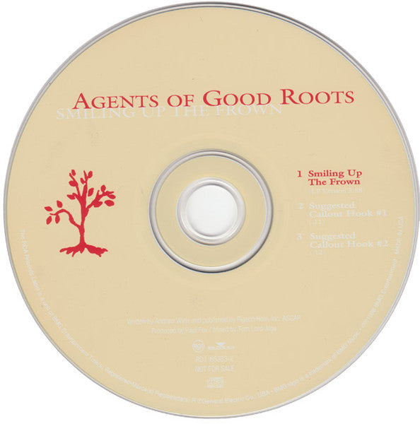 Agents Of Good Roots : Smiling Up The Frown (CD, Single, Promo)