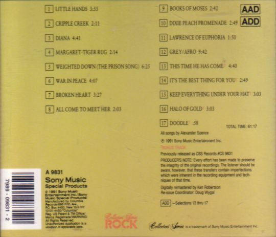 Alexander "Skip" Spence* : Oar (CD, Album, RE, RM)