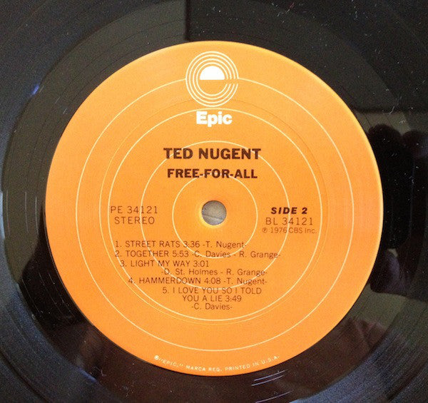 Ted Nugent : Free-For-All (LP, Album, Ori)