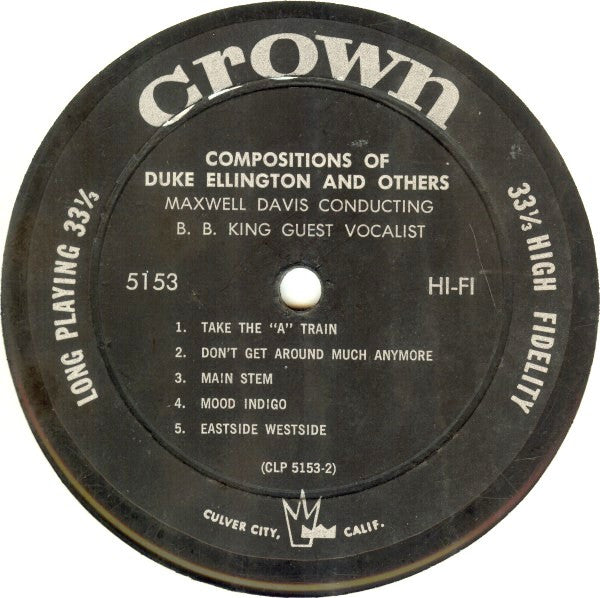 Maxwell Davis : Compositions Of Duke Ellington And Others (LP, Album)