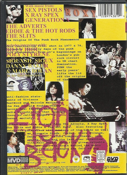 Various : PUNK The Early Years (DVD)