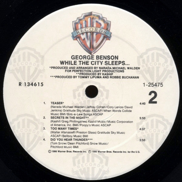 George Benson : While The City Sleeps... (LP, Album, Club)