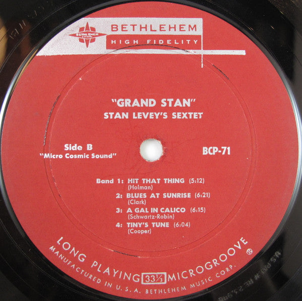 Stan Levey : Grand Stan (LP, Album, Mono)