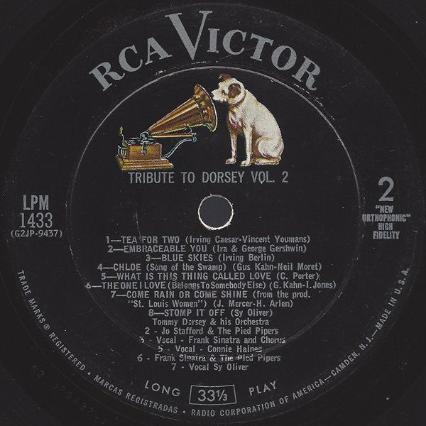 Tommy Dorsey And His Orchestra : Tribute To Dorsey, Vol. 2 (LP, Comp)