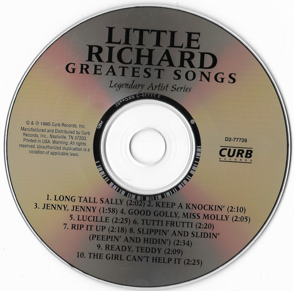 Little Richard : Greatest Songs (CD, Comp)