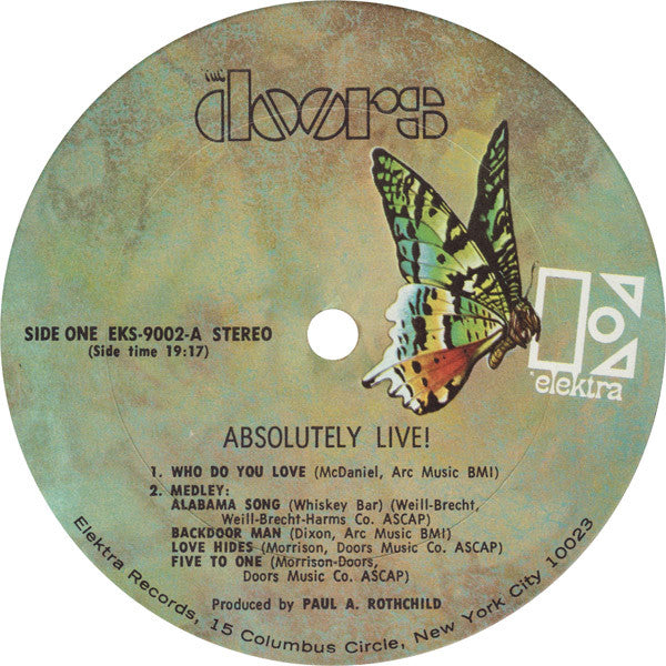 The Doors : Absolutely Live (2xLP, Album, Pit)