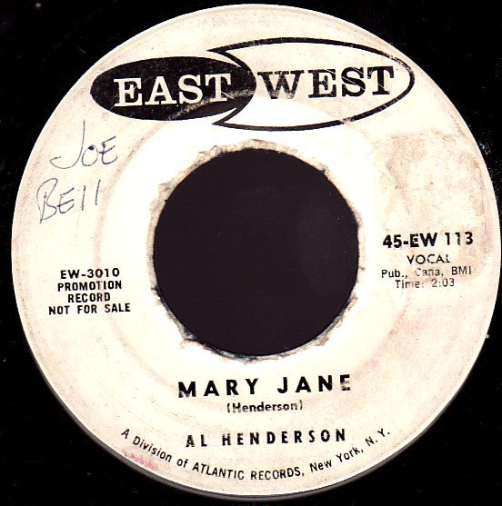 Al Henderson : Ding Dong Dandy / Mary Jane (7", Single, Promo)