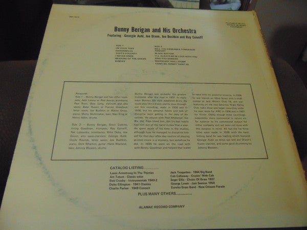 Bunny Berigan & His Orchestra : Bunny Berigan & His Orchestra 1936-8 (LP, Comp)