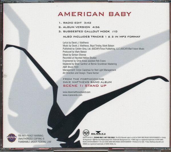 Dave Matthews Band : American Baby (CD, Single, Promo)