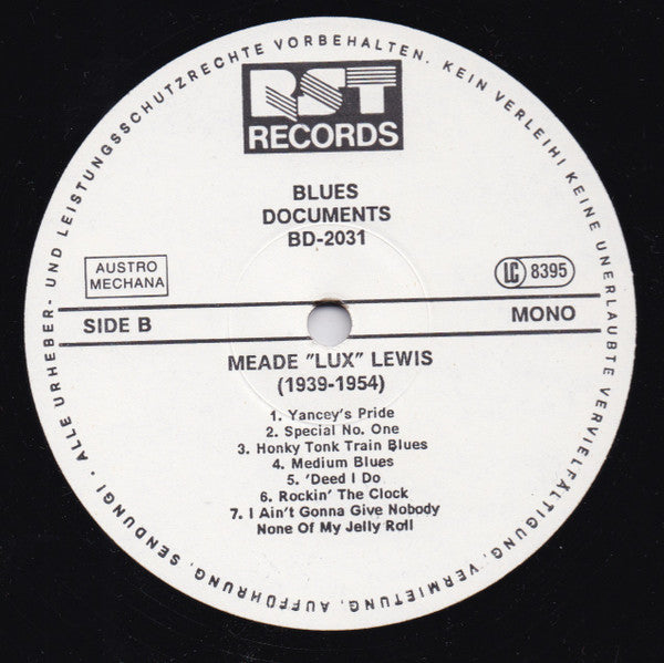 Meade "Lux" Lewis : (1939-1954) (LP, Comp, Mono, RM)
