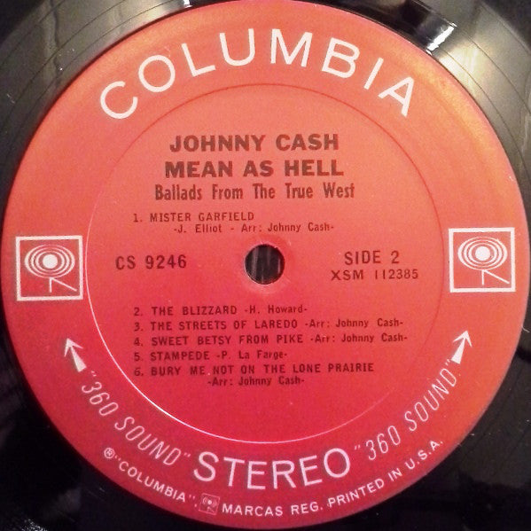 Johnny Cash : Mean As Hell! - Ballads From The True West (LP, Album, San)