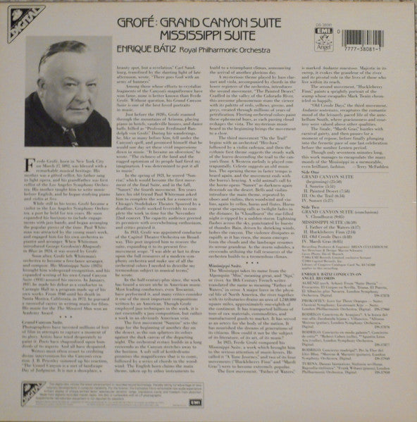 Ferde Grofé / Enrique Batiz, Royal Philharmonic Orchestra : Grand Canyon Suite - Mississippi Suite (LP, Album, RE)