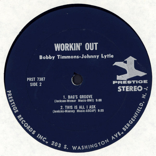 Bobby Timmons With Johnny Lytle : Workin' Out! (LP, Album)