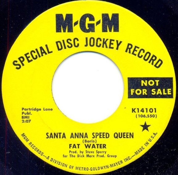 Fat Water : Santa Anna Speed Queen / Amalynda Guinevere (7", Promo)