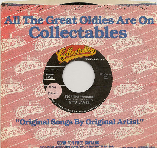 Etta James : Stop The Wedding / Fool That I Am (7")