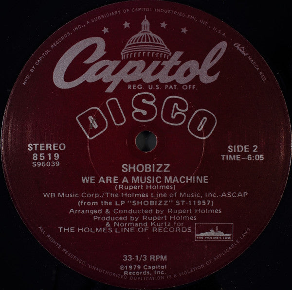 Shobizz : Do It In The Dark / We Are A Music Machine (12")