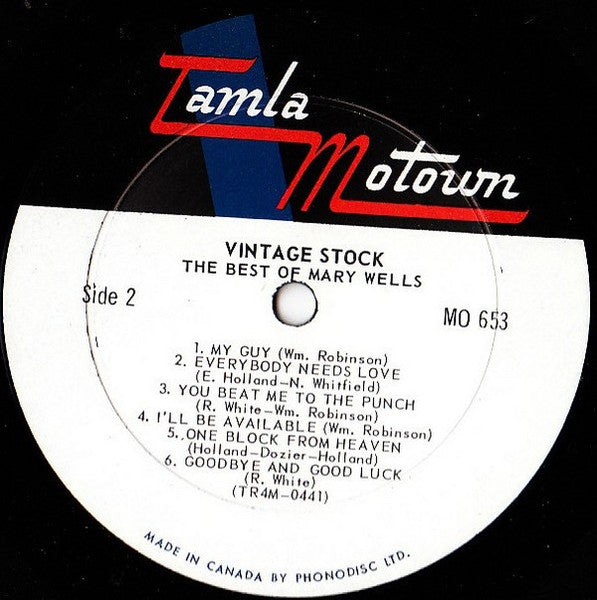 Mary Wells : Vintage Stock (LP, Comp)