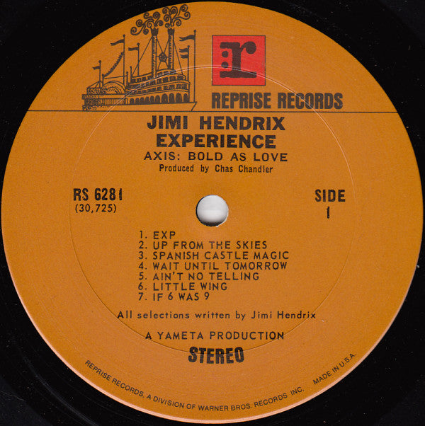 The Jimi Hendrix Experience : Axis: Bold As Love (LP, Album, RE, San)