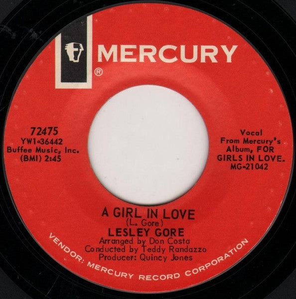 Lesley Gore : My Town, My Guy And Me / A Girl In Love (7", Single)