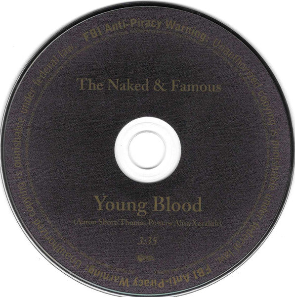 The Naked & Famous* : Young Blood (CD, Single, Promo)