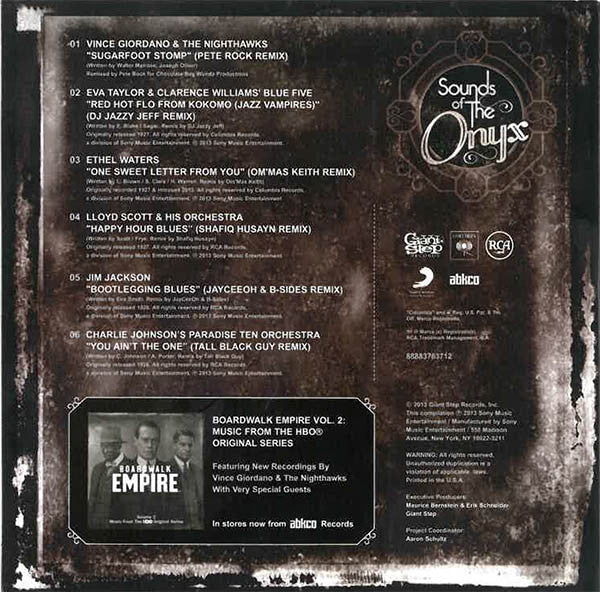 Various : Boardwalk Empire Presents: Sounds Of The Onyx (CD, Comp, Promo, Car)