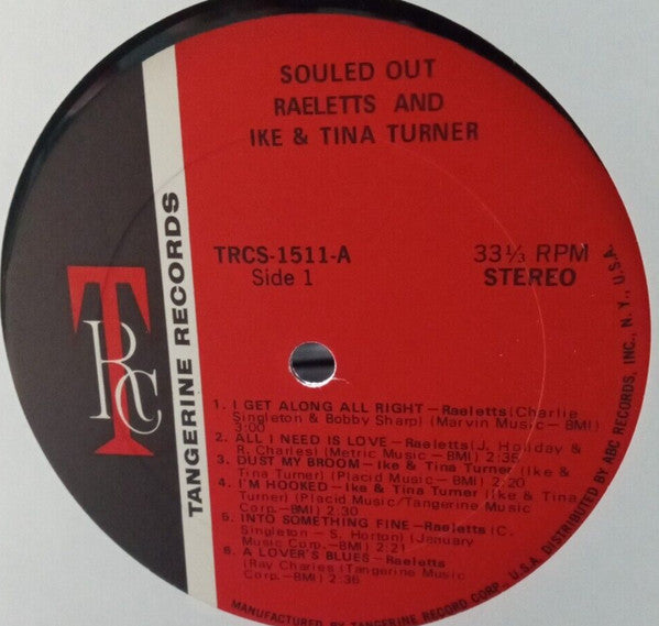 Raelets With Ike & Tina Turner : Souled Out (LP, Comp)